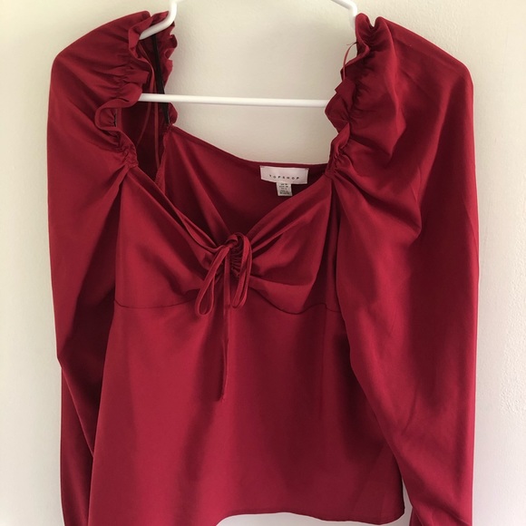 Topshop red blouse - Picture 1 of 3